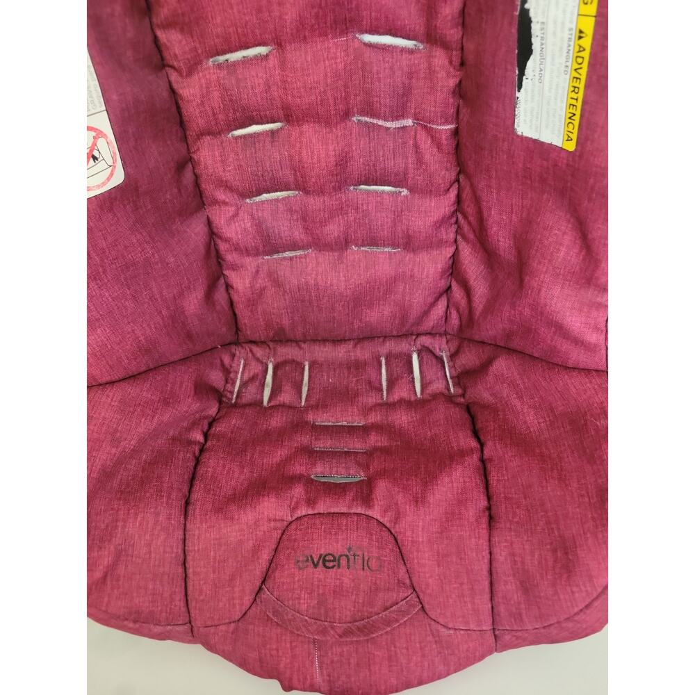 Evenflo Litemax Omni Baby Car Seat Fabric Cover Padding Cushion Pad Burgundy - Picture 4 of 15